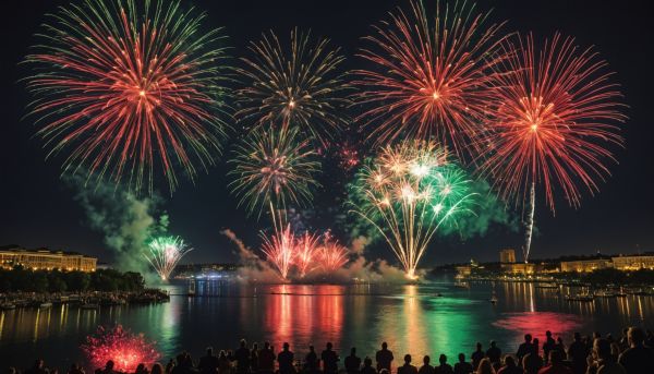 Spectacle pyrotechnique spectaculaire fin de soirée